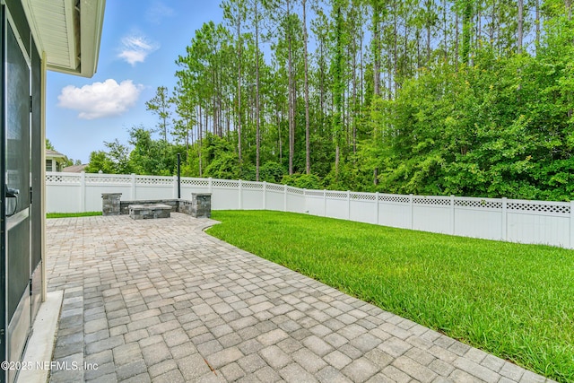 141 Balmoral Castle Dr, Saint Johns, FL 32259 - fenced backyard featuring a patio area