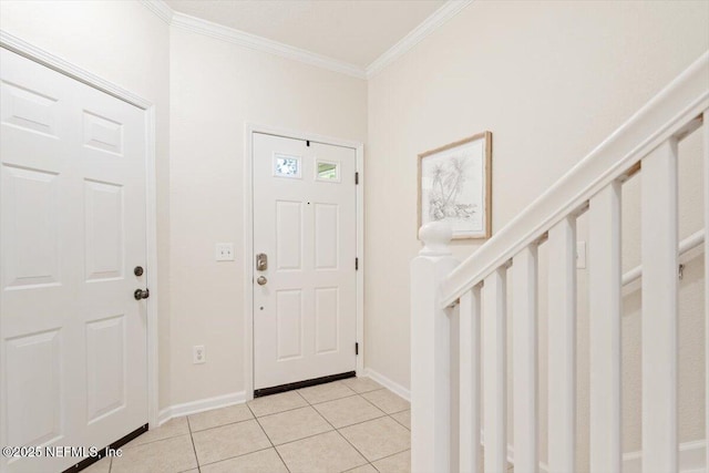 215 Bayberry Cir Unit 601, Saint Augustine, FL 32086 - entrance foyer featuring light tile patterned floors and crown molding