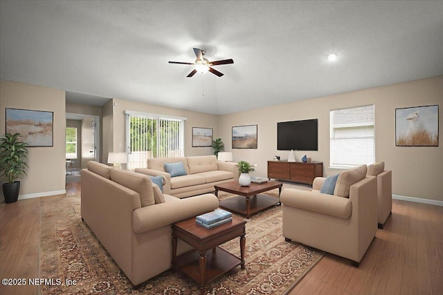 268 Southlake Dr, Saint Augustine, FL 32092 - living area with ceiling fan and light wood-style floors