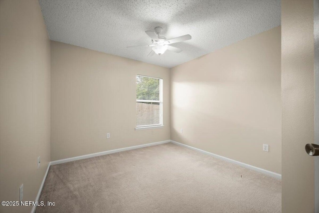 268 Southlake Dr, Saint Augustine, FL 32092 - empty room with ceiling fan, carpet, and a textured ceiling