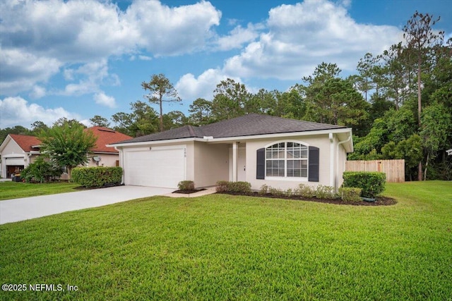 268 Southlake Dr, Saint Augustine, FL 32092 - ranch-style house with driveway, an attached garage, and stucco siding