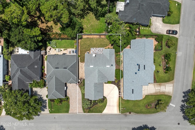 1578 Linkside Dr, Atlantic Beach, FL 32233 - aerial perspective of suburban area featuring property boundaries highlighted