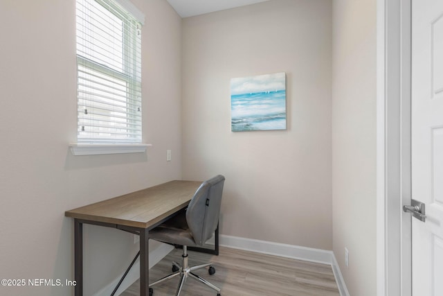 7 Los Lagos Blvd, Palm Coast, FL 32137 - office area with baseboards and light wood finished floors