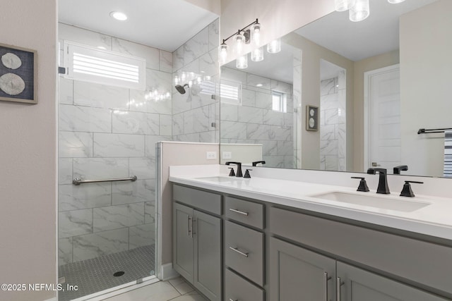 7 Los Lagos Blvd, Palm Coast, FL 32137 - full bathroom featuring double vanity and walk in shower
