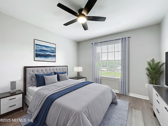 3591 Kernan Blvd S Unit 127, Jacksonville, FL 32224 - bedroom featuring light wood-type flooring and a ceiling fan
