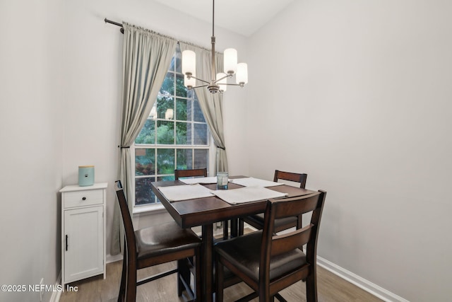 12581 Ashglen Dr N, Jacksonville, FL 32224 - dining space with a chandelier and wood finished floors