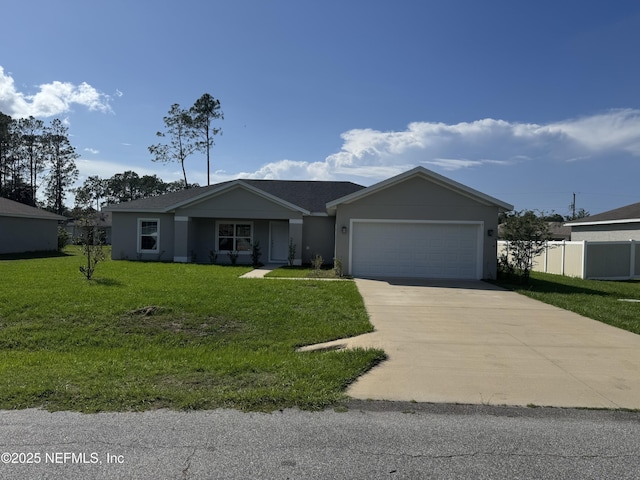 5 Squadron Pl, Palm Coast, FL 32164 - ranch-style house with a garage, driveway, and stucco siding