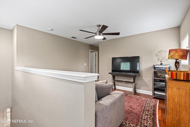 201 History Pl, Saint Augustine, FL 32095 - living room with wood finished floors and ceiling fan