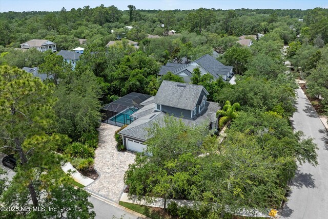 201 History Pl, Saint Augustine, FL 32095 - aerial view of property and surrounding area featuring a forest