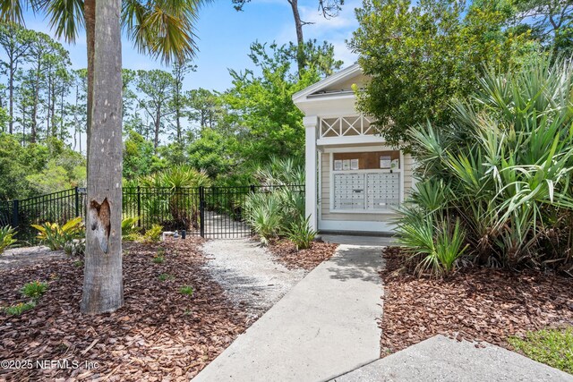 201 History Pl, Saint Augustine, FL 32095 - view of property's community featuring mail area and a gate