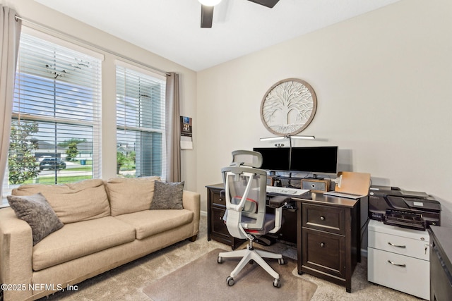 207 Hertford Bridge Way, Saint Johns, FL 32259 - office featuring ceiling fan and light carpet
