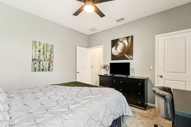 207 Hertford Bridge Way, Saint Johns, FL 32259 - bedroom with light colored carpet and a ceiling fan