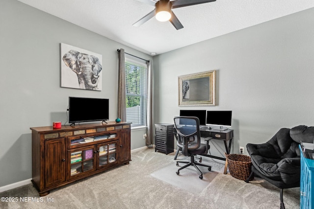 207 Hertford Bridge Way, Saint Johns, FL 32259 - office space with ceiling fan and light carpet