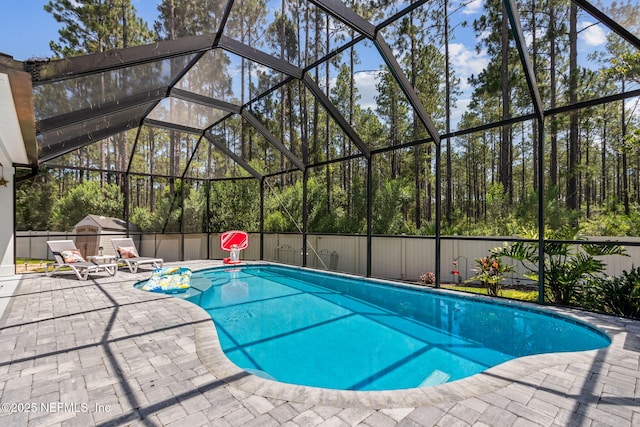 207 Hertford Bridge Way, Saint Johns, FL 32259 - view of swimming pool with a patio area and a lanai