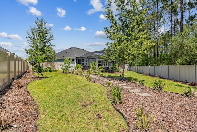 207 Hertford Bridge Way, Saint Johns, FL 32259 - fenced backyard featuring a lanai