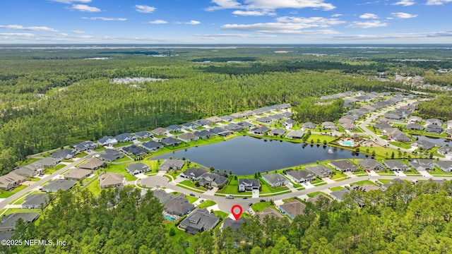 207 Hertford Bridge Way, Saint Johns, FL 32259 - aerial view of residential area featuring a heavily wooded area and a nearby body of water