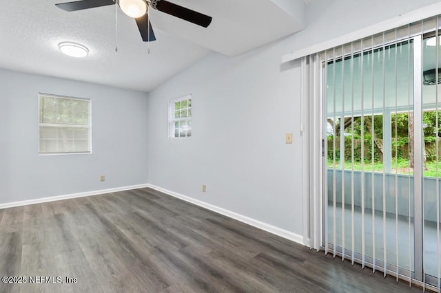 6202 Columbine Dr, Jacksonville, FL 32211 - unfurnished room with a ceiling fan, wood finished floors, and a textured ceiling