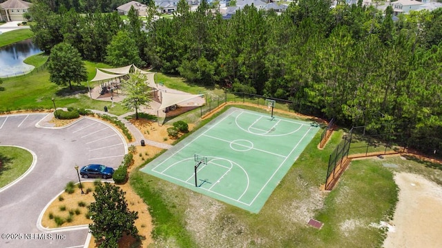 65490 Crested Heron Ct, Yulee, FL 32097 - view of basketball court with community basketball court and a water view