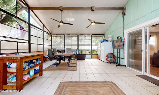 90 SE Forest St, Keystone Heights, FL 32656 - sunroom with ceiling fan, healthy amount of natural light, and outdoor dining space