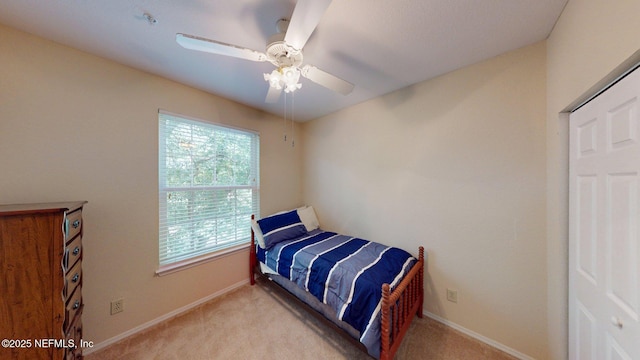 13810 Sutton Park Dr N Unit 528, Jacksonville, FL 32224 - bedroom featuring light colored carpet and ceiling fan