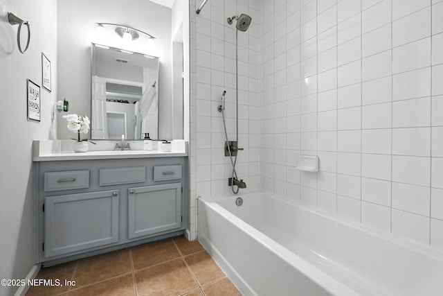 3172 Twilight Ct, Middleburg, FL 32068 - full bath with vanity, bathing tub / shower combination, and tile patterned floors