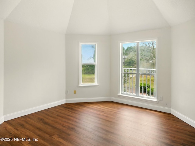 6615 Camelot Ct, Keystone Heights, FL 32656 - additional living space with vaulted ceiling and dark wood-style flooring