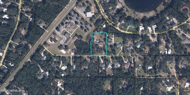 6615 Camelot Ct, Keystone Heights, FL 32656 - aerial overview of property's location with property boundaries highlighted