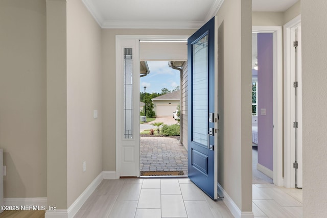 37 Tobago Ln, Saint Augustine, FL 32092 - foyer entrance featuring crown molding and baseboards
