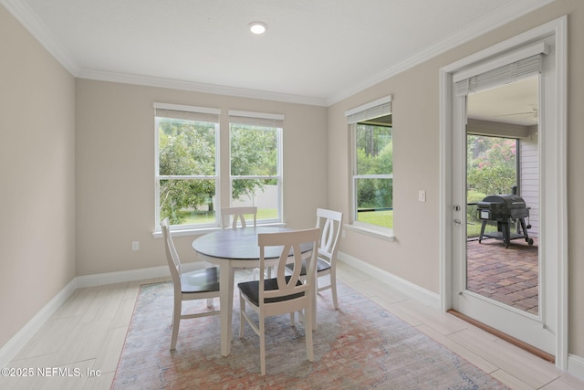 37 Tobago Ln, Saint Augustine, FL 32092 - dining space featuring ornamental molding
