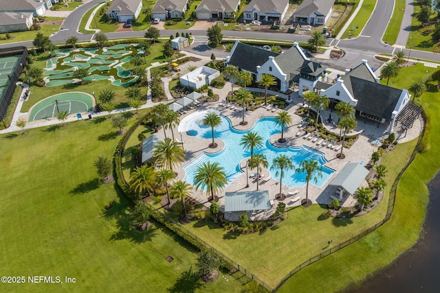 37 Tobago Ln, Saint Augustine, FL 32092 - aerial perspective of suburban area featuring a pool