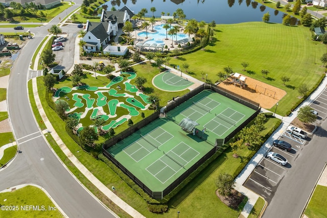 37 Tobago Ln, Saint Augustine, FL 32092 - bird's eye view of a pool and a large body of water