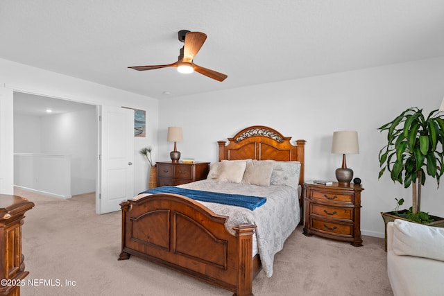 67 Carmella Ct, Saint Augustine, FL 32092 - bedroom with light carpet and a ceiling fan