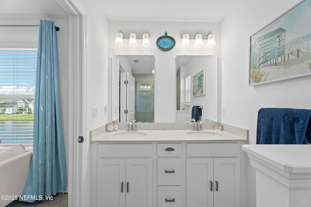 67 Carmella Ct, Saint Augustine, FL 32092 - full bathroom with double vanity and a stall shower