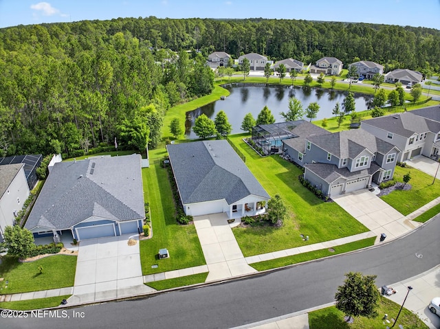 204 Bryson Dr, Fruit Cove, FL 32259 - aerial view of residential area with a heavily wooded area and a nearby body of water