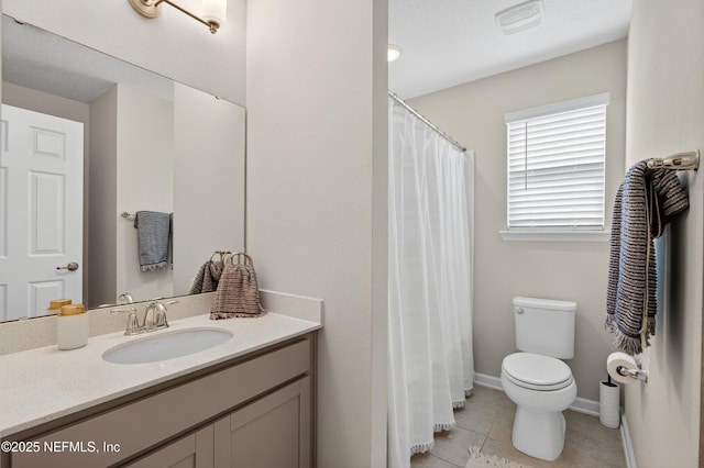 204 Bryson Dr, Fruit Cove, FL 32259 - full bath featuring vanity, tile patterned floors, and curtained shower