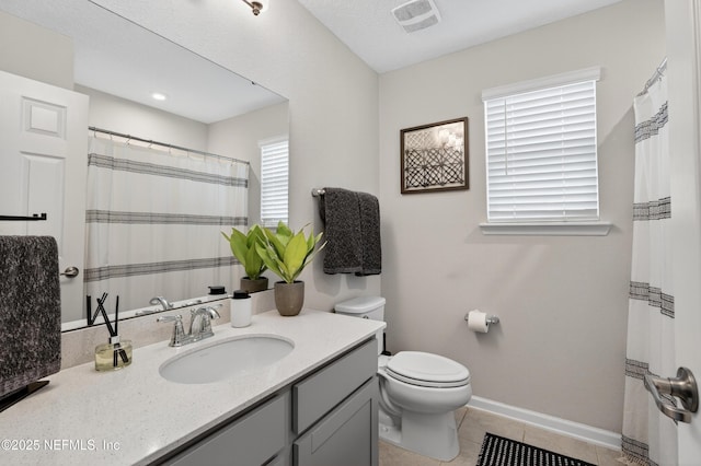 204 Bryson Dr, Fruit Cove, FL 32259 - full bath with vanity, tile patterned flooring, and curtained shower