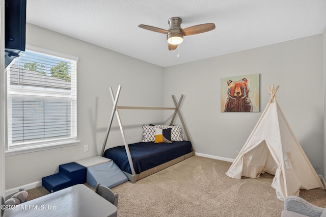 204 Bryson Dr, Fruit Cove, FL 32259 - carpeted bedroom featuring baseboards and a ceiling fan