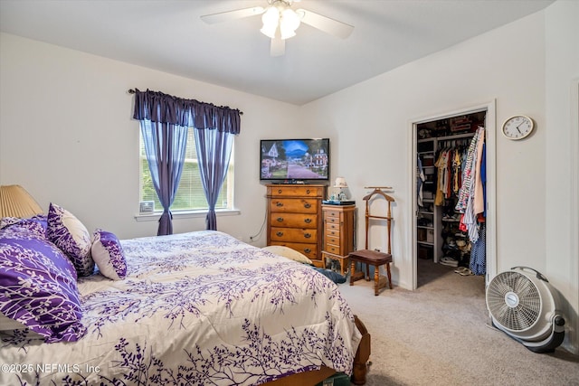 5 Bud Hollow Dr, Palm Coast, FL 32137 - carpeted bedroom with a spacious closet, a closet, and ceiling fan