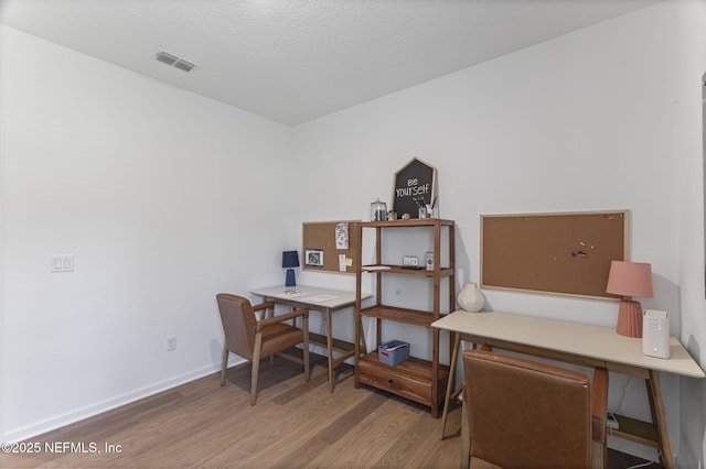 73 Ripple Rd, Saint Johns, FL 32095 - home office featuring wood finished floors and a textured ceiling