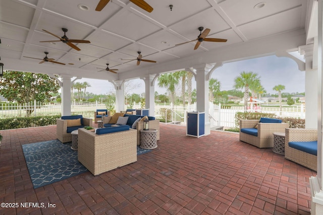 73 Ripple Rd, Saint Johns, FL 32095 - view of patio with ceiling fan and outdoor lounge area