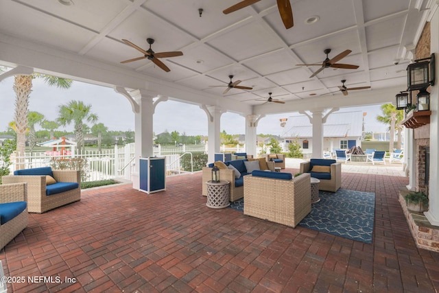 73 Ripple Rd, Saint Johns, FL 32095 - view of patio / terrace with outdoor lounge area and ceiling fan