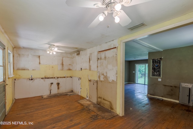 226 Six Pond Trl, Green Cove Springs, FL 32043 - unfurnished room with ceiling fan and wood finished floors