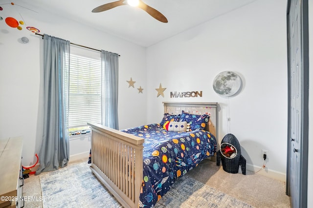 959 Crosswater Lake Dr, Ponte Vedra, FL 32081 - bedroom featuring carpet floors and ceiling fan