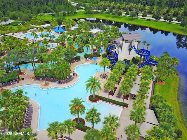 959 Crosswater Lake Dr, Ponte Vedra, FL 32081 - aerial view of a pool area and a nearby body of water