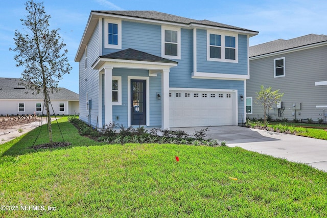 386 Whirlwind Pl, Saint Johns, FL 32095 - traditional home featuring an attached garage, driveway, and a front yard