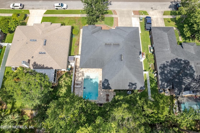 4521 Deep River Way E, Jacksonville, FL 32224 - aerial perspective of suburban area with a pool area