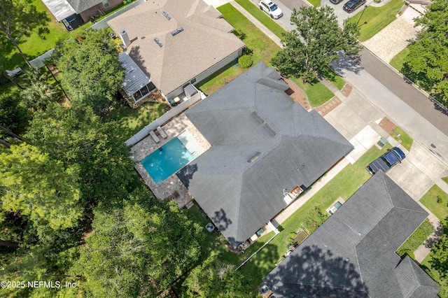 4521 Deep River Way E, Jacksonville, FL 32224 - aerial view of residential area featuring a pool