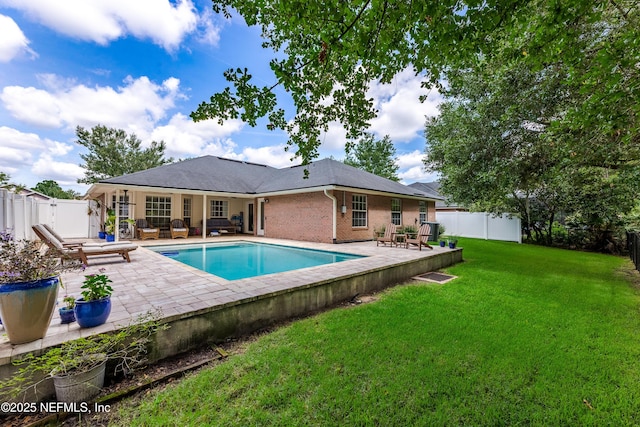 4521 Deep River Way E, Jacksonville, FL 32224 - view of pool with a patio and a fenced backyard