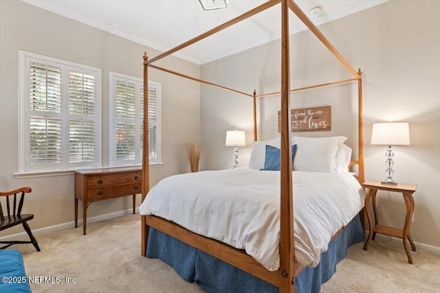 1060 Meadow View Ln, Saint Augustine, FL 32092 - bedroom with crown molding and carpet flooring