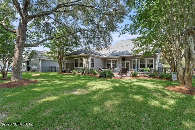 1060 Meadow View Ln, Saint Augustine, FL 32092 - back of property with stucco siding and a patio
